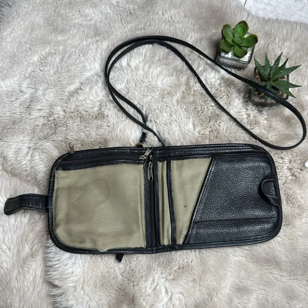 J.P. Ourse & Cie Black Multi Pocket Wallet Belt Bag Crossbody Bag Unisex